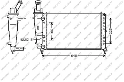 Radiator, engine cooling (LA001R009)