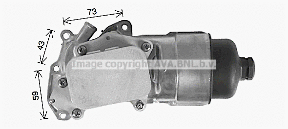 Oil Cooler, engine oil (PE3396H)