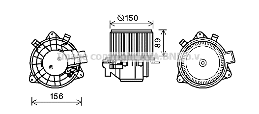 Electric Motor, interior blower (FT8417)