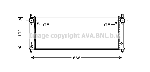 Radiator, engine cooling (PR2045)