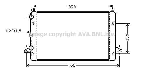 Radiator, engine cooling (VNA2135)