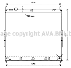 Radiator, engine cooling (DW2122)