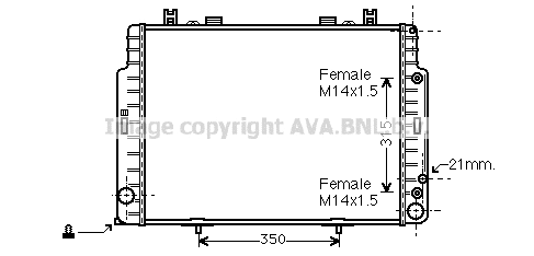 Radiator, engine cooling (MSA2131)