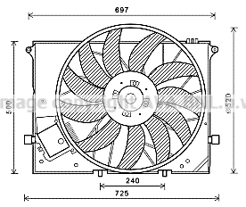 Fan, engine cooling (MS7581)