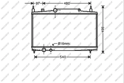 Radiator, engine cooling (CI520R011)