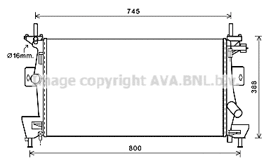 Radiator, engine cooling (FD2475)