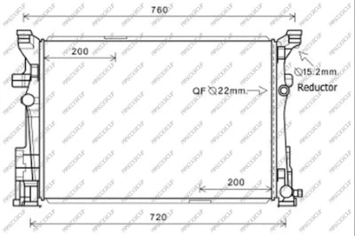 Radiator, engine cooling (ME328R001)