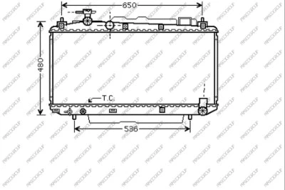 Radiator, engine cooling (TY283R007)