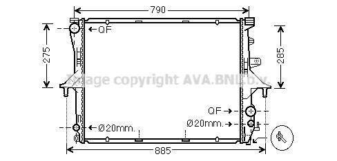 Radiator, engine cooling (VN2198)