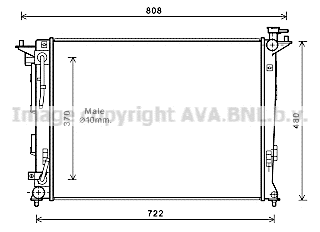 Radiator, engine cooling (HY2283)