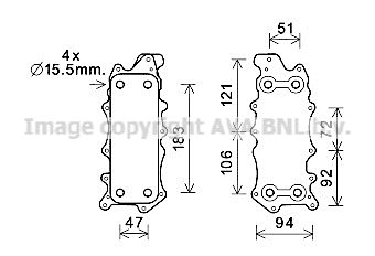 Oil Cooler, engine oil (MS3685)