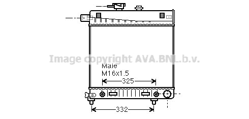 Radiator, engine cooling (MSA2150)