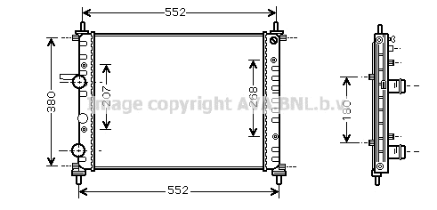 Radiator, engine cooling (FT2317)
