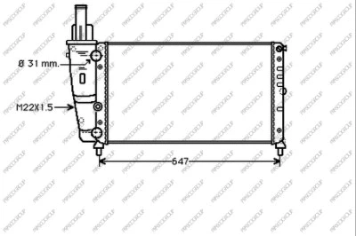 Radiator, engine cooling (FT132R014)