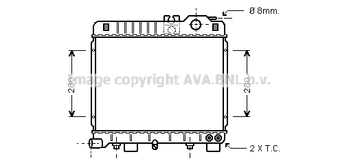 Radiator, engine cooling (BW2161)