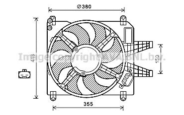 Fan, engine cooling (FT7589)