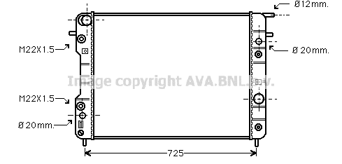 Radiator, engine cooling (OLA2193)