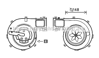 Electric Motor, interior blower (SB8079)