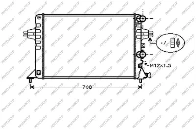 Radiator, engine cooling (OP017R014)