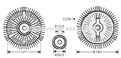 Clutch, radiator fan (MSC418)