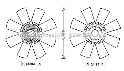 Fan, engine cooling (SCF037)