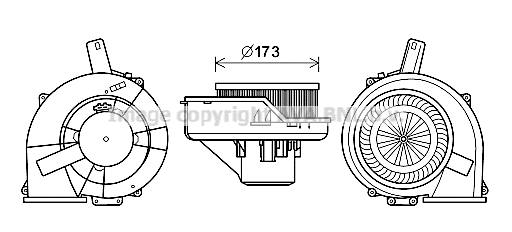 Electric Motor, interior blower (ST8047)