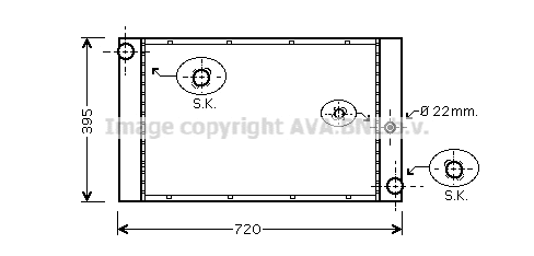 Radiator, engine cooling (BW2277)