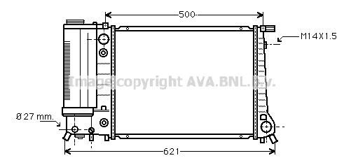Radiator, engine cooling (BW2084)