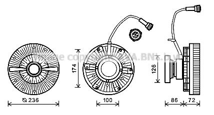 Clutch, radiator fan (REC102)
