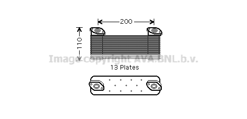 Oil Cooler, engine oil (ME3211)