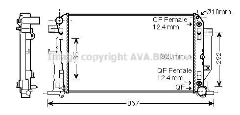Radiator, engine cooling (MS2445)