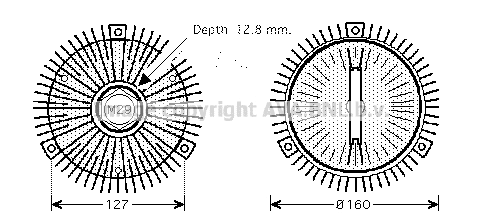 Clutch, radiator fan (MSC422)