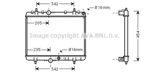 Radiator, engine cooling (PEA2249)