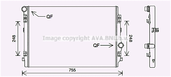 Radiator, engine cooling (VN2398)