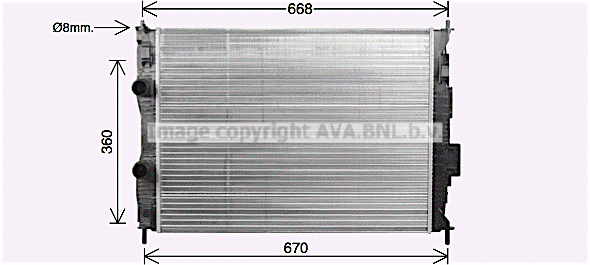 Radiator, engine cooling (DN2463)