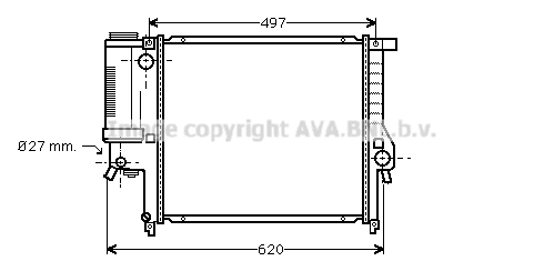 Radiator, engine cooling (BW2139)