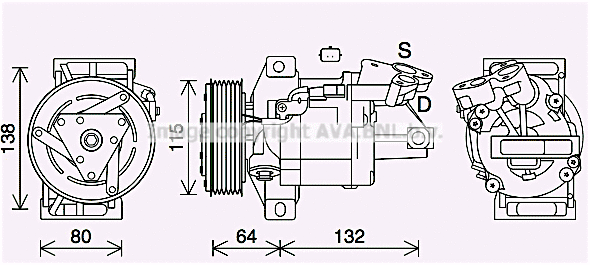 Compressor, air conditioning (DAK016)