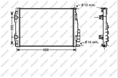 Radiator, engine cooling (RN422R001)