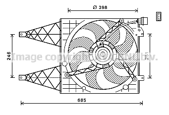 Fan, engine cooling (VN7532)