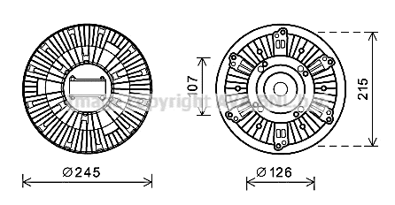 Clutch, radiator fan (VLC065)