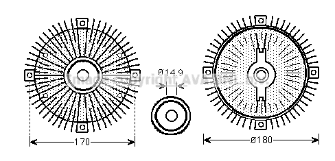 Clutch, radiator fan (MSC466)