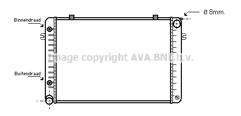 Radiator, engine cooling (MS2092)