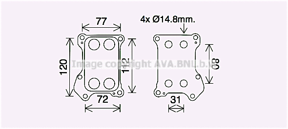 Oil Cooler, engine oil (OL3688)