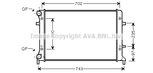 Radiator, engine cooling (VN2228)