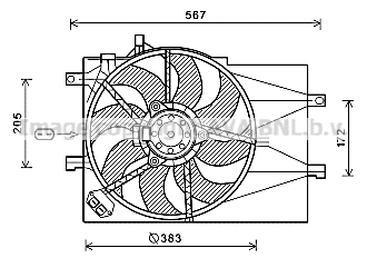 Fan, engine cooling (FT7598)