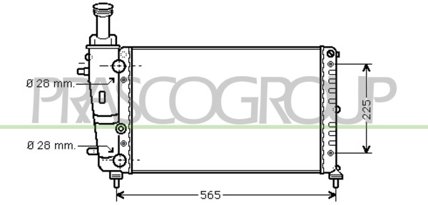 Radiator, engine cooling (LA001R005)