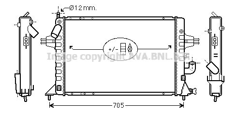 Radiator, engine cooling (OLA2294)