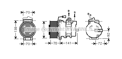 Compressor, air conditioning (MEAK250)