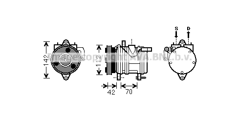 Compressor, air conditioning (KAK168)