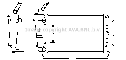 Radiator, engine cooling (LC2081)